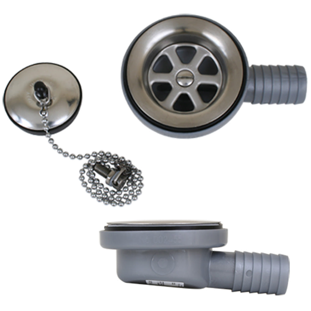 Scandvik Low Profile Drain Stopper 1 Outlet 10306P