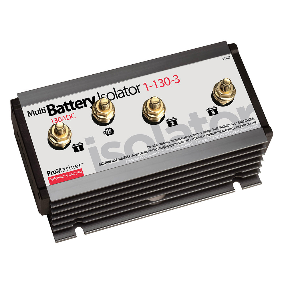 ProMariner Battery Isolator 130 AMP 1 Alternator 3 Battery 11133