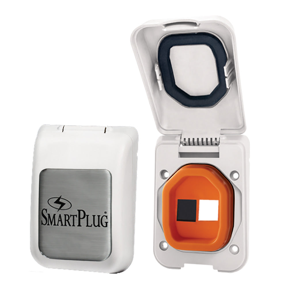 SmartPlug Data Port CaseInlet Only White Cover wOne Blank Plug One Open Port BDBPW