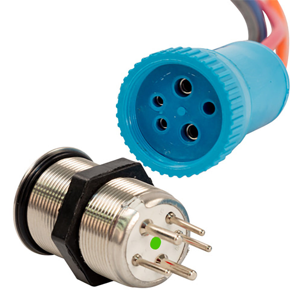 Bluewater 22mm Push Button Switch OffOnOn Double Momentary Contact BlueGreenRed LED 4 Lead 905921234