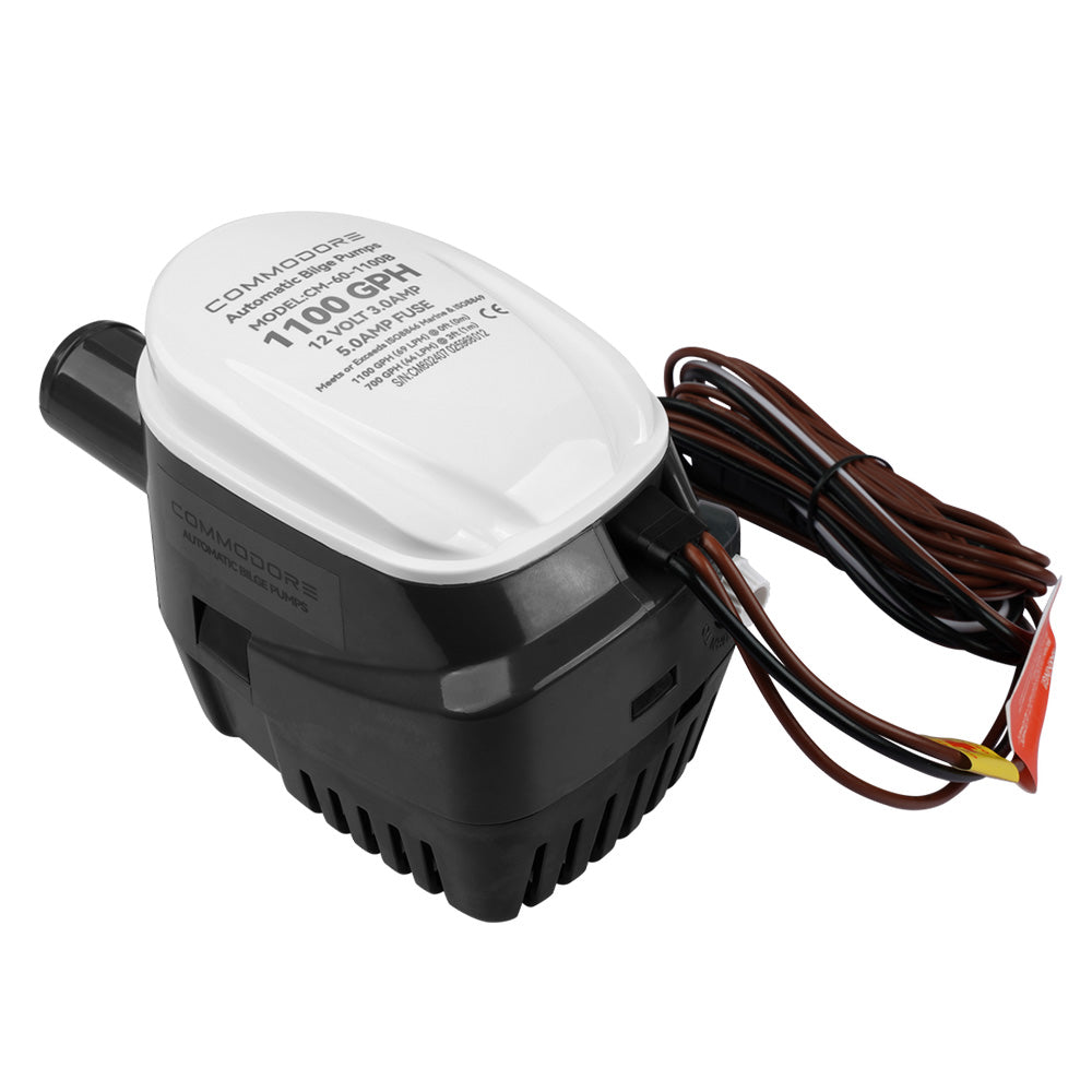 Commodore 1100 GPH 60 Series Automatic Bilge Pump 12V CM601100B