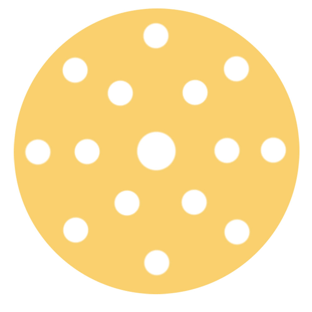 RUPES MULTIPURPOSE Paper Abrasive Discs 150mm 6 15 Holes P80 Grit Box of 100pcs 945PD080