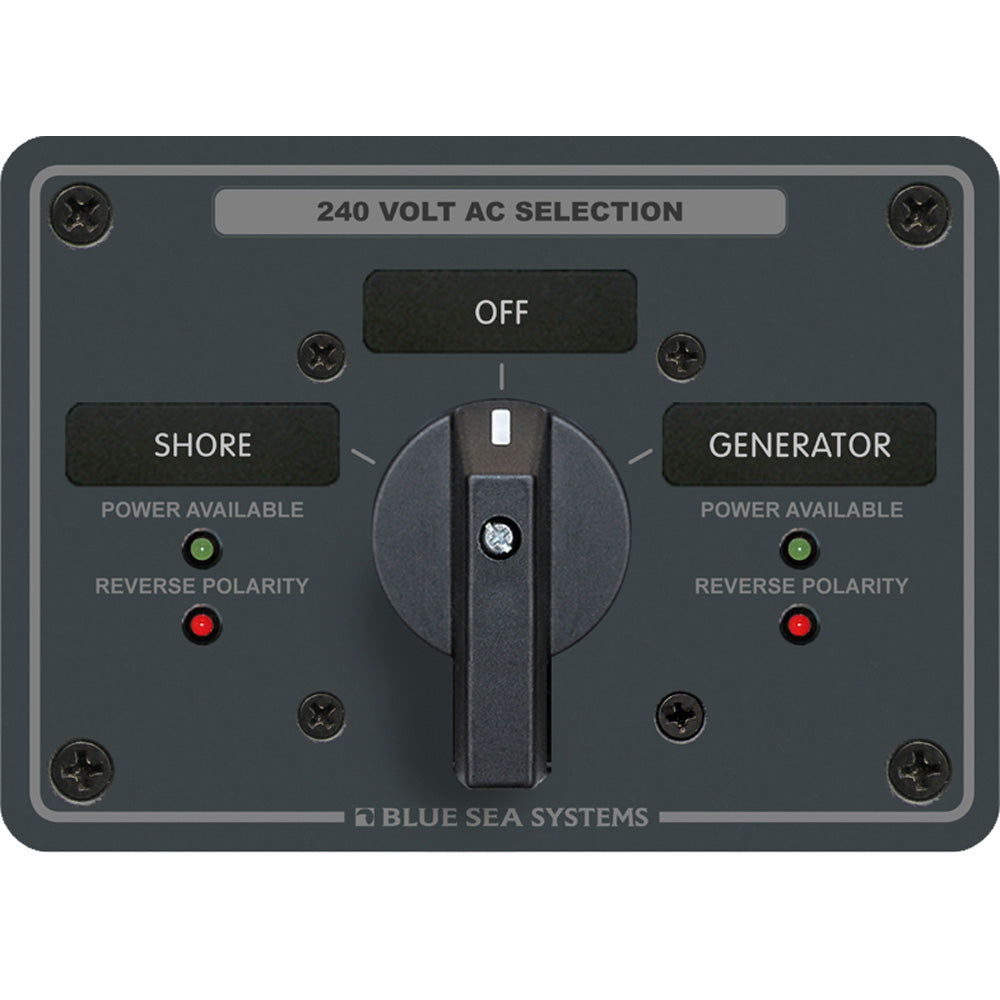 Blue Sea 8363 AC Rotary Switch Panel 65 Ampere 2 Positions OFF 3 Pole 8363