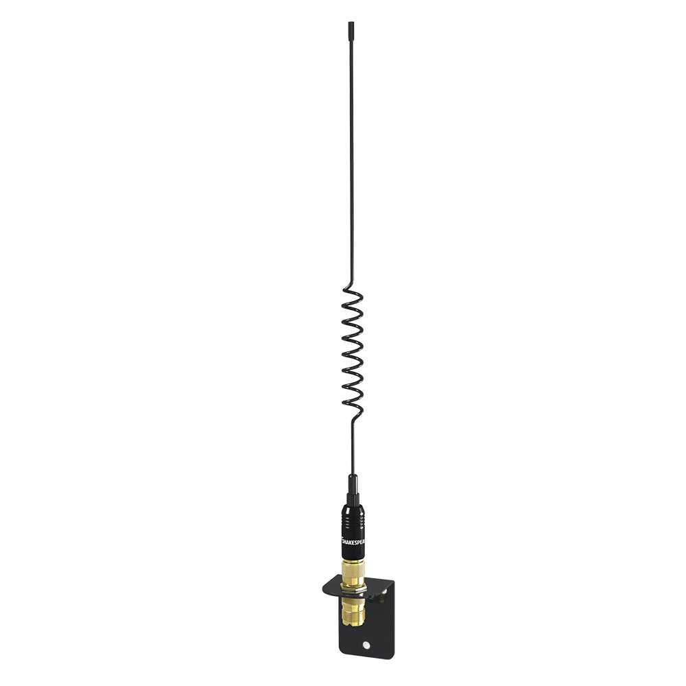 Shakespeare VHF 15in 5216 SS Black Whip Antenna Bracket Included 5216