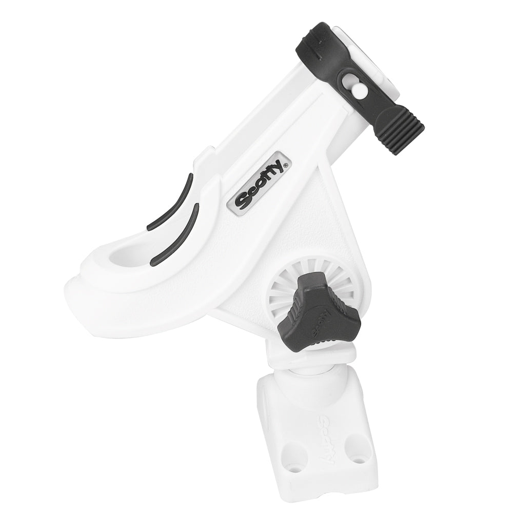 Scotty 280 Bait CasterSpinning Rod Holder w241 DeckSide Mount White 280WH