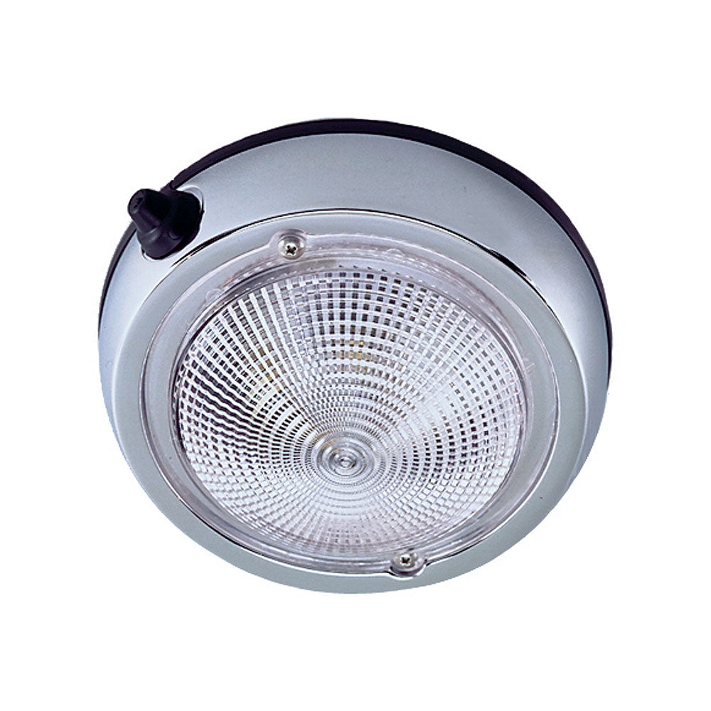 Perko Surface Mount Dome Light 3 34 OD 3 Lens Chrome Plated 0300DP0CHR