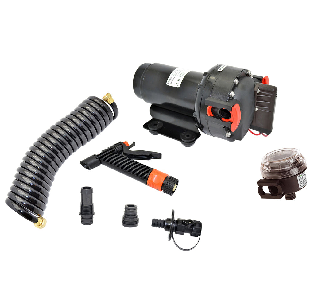 Johnson Pump Aqua Jet 52 GPH Washdown Pump Kit wHose 12V 64534