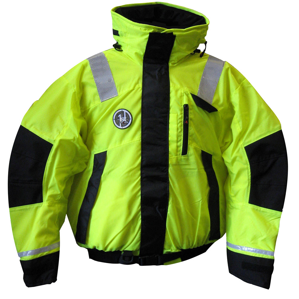 First Watch AB1100 Flotation Bomber Jacket HiVis YellowBlack Small AB1100HVS