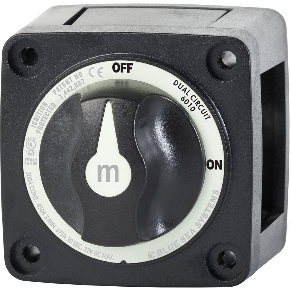 Blue Sea 6010200 Battery Switch Dual Circuit Black 6010200