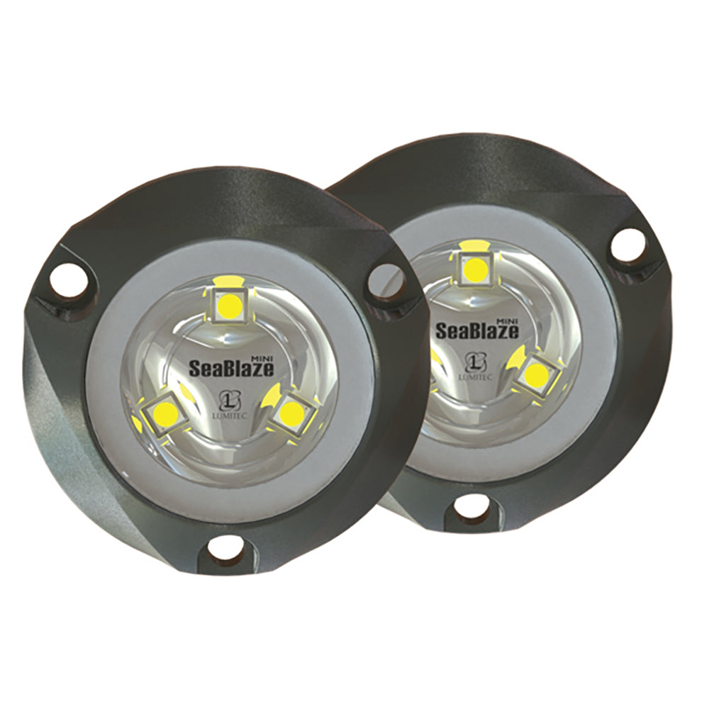 Lumitec SeaBlaze Mini Underwater Light Pair Brushed Finish Blue NonDimming 101246