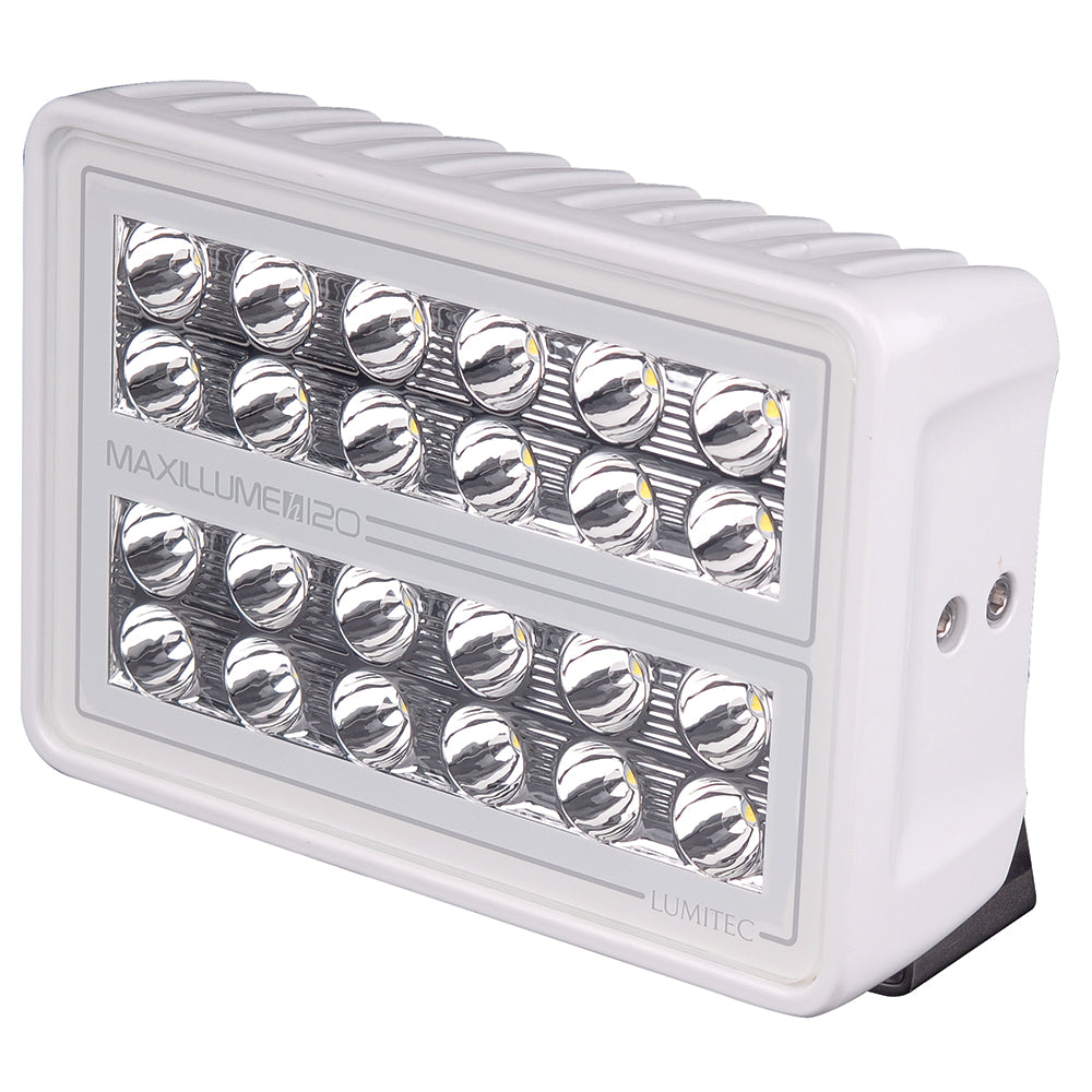 Lumitec Maxillume h120 Trunnion Mount Flood Light White Housing White Dimming 101346