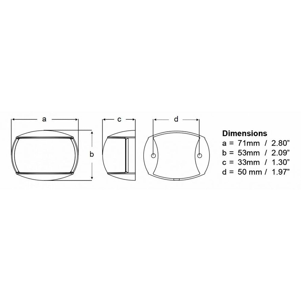 Hella Marine NaviLED Port Starboard Pair 2nm Clear LensWhite Housing 980520911