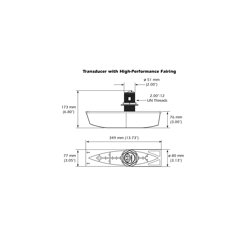 Airmar B785CM CHIRP Bronze ThruHull wFairing Block 600W B785CMMM