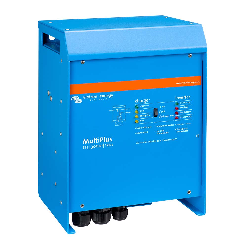 Victron MultiPlus InverterCharger 12 VDC 3000W 120vAC w120AMP Battery Charger 50AMP Transfer Switch PMP123021102