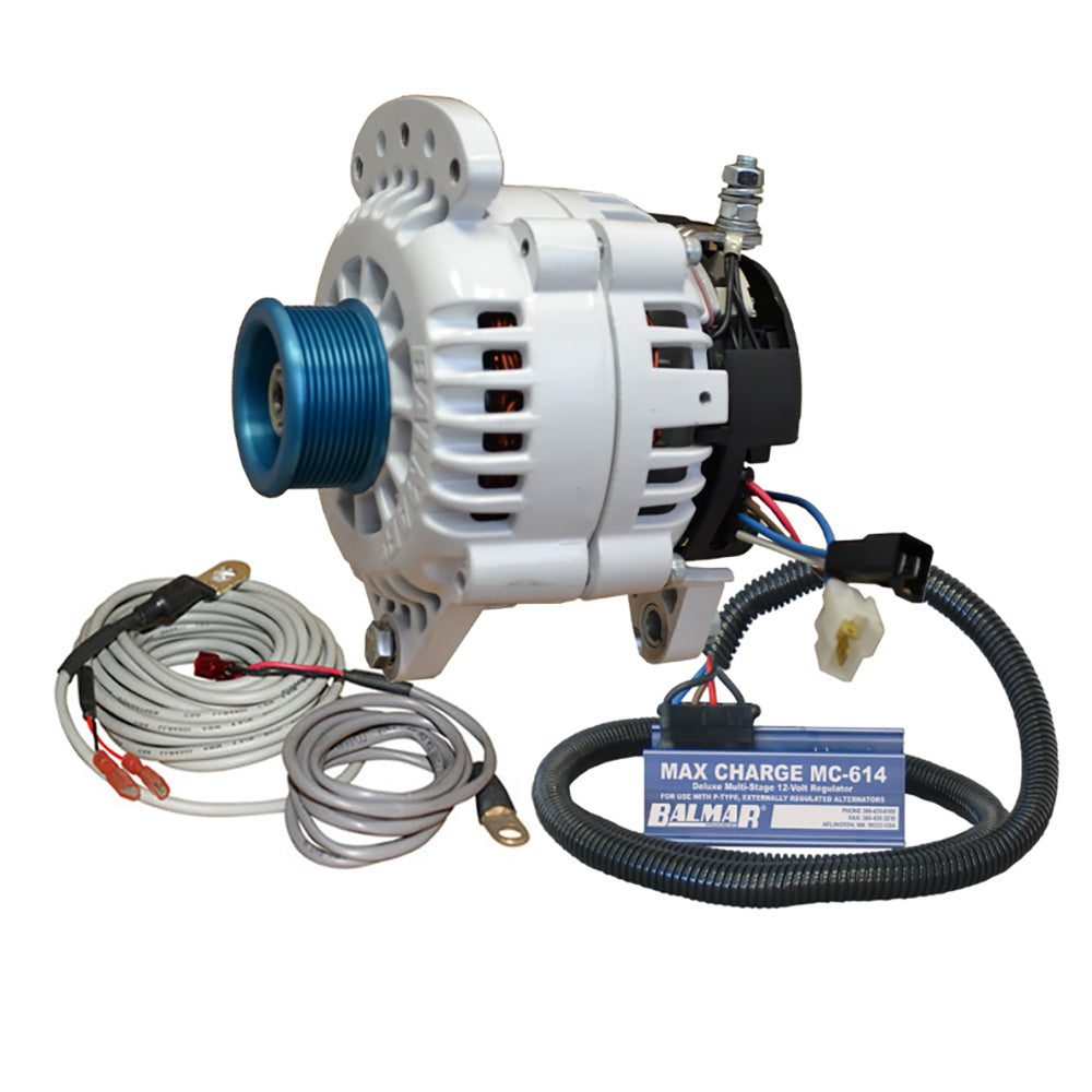 Balmar Alternator 120 AMP Kit 120V 315 Dual Foot Saddle J10 Pulley Regulator Temp Sensor 60YPMC120J10
