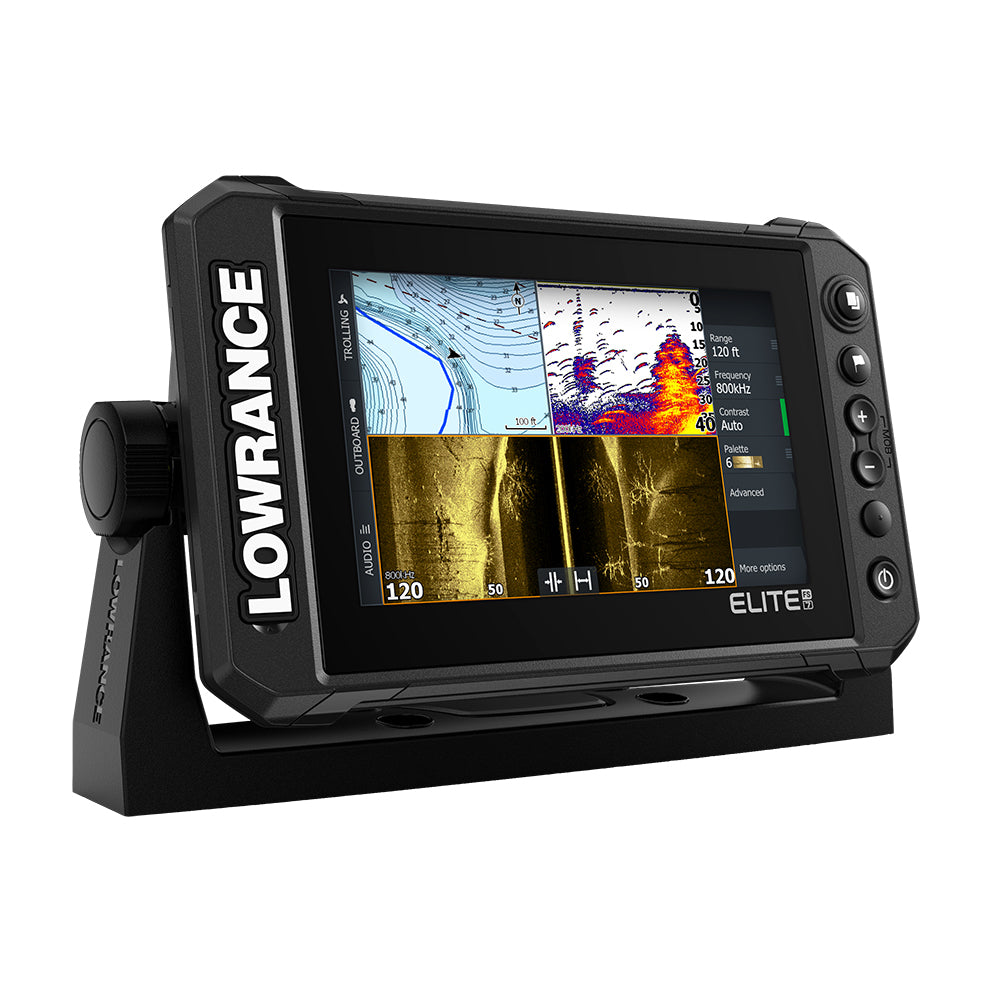 Lowrance Elite FS 7 ChartplotterFishfinder with HDI Transom Mount Transducer 00015696001