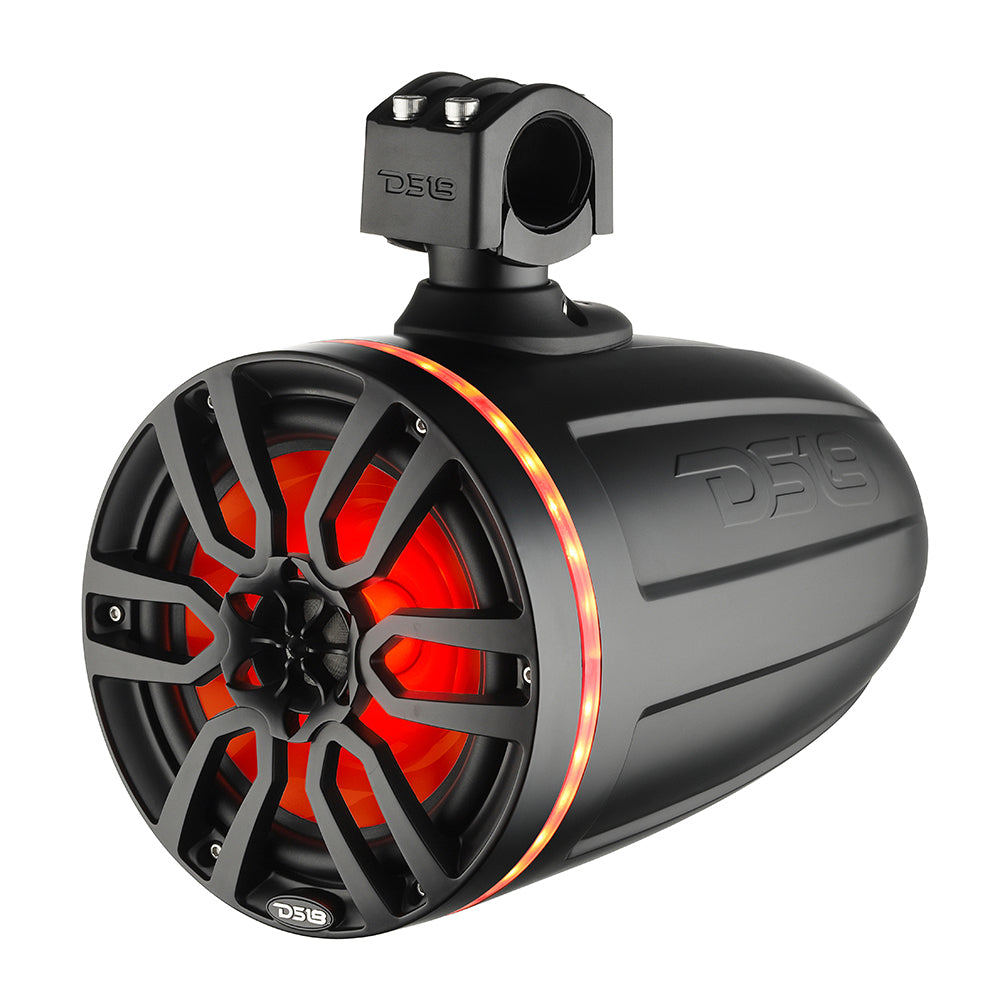 DS18 X Series HYDRO 8 Wakeboard Pod Tower Speaker wRGB LED Light 375W Matte Black NXLX8TPBK