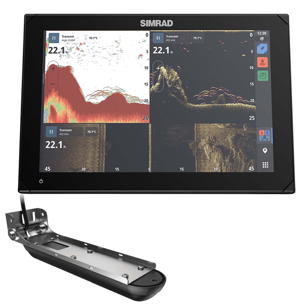 Simrad NSX 3012 12 Combo Chartplotter Fishfinder wActive Imaging 3in1 Transducer 00015367001