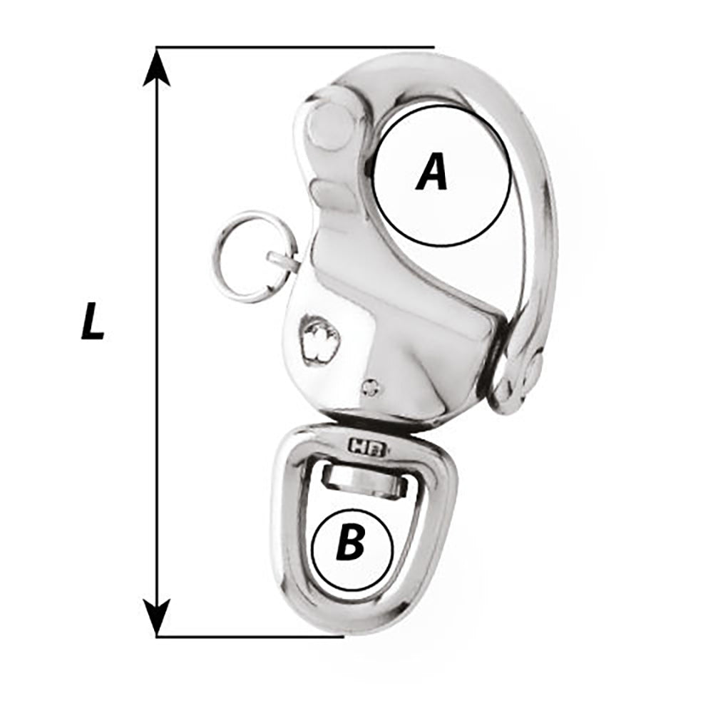 Wichard 378 Snap Shackle wSwivel Clevis Pin 02476