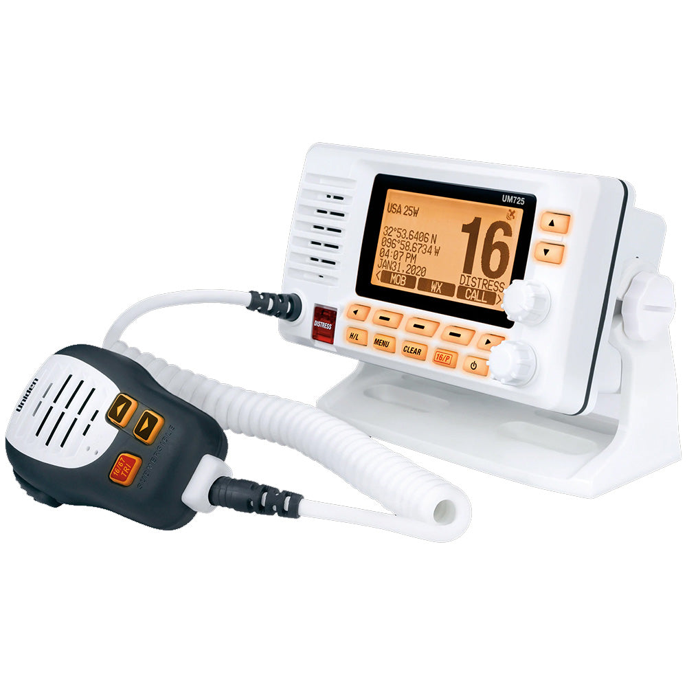 Uniden UM725 Fixed Mount VHF wGPS Bluetooth White UM725GBT
