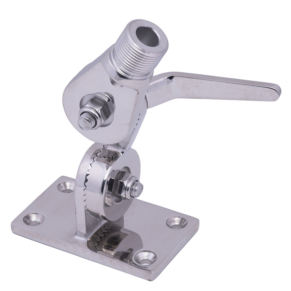Whitecap HeavyDuty Ratchet Antenna Mount 316 Stainless Steel S1802BC