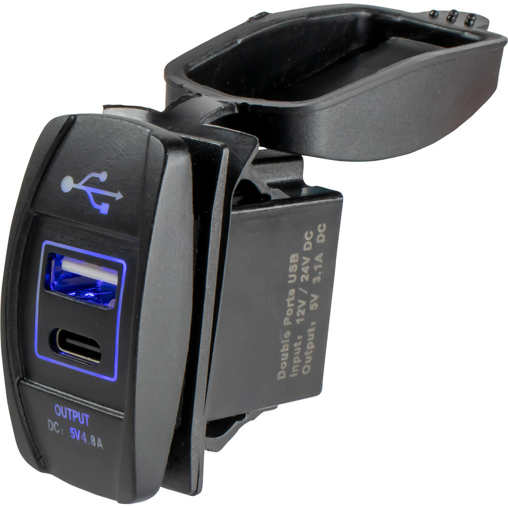 SeaDog USB USBC Rocker Switch Style Power Socket 4265211