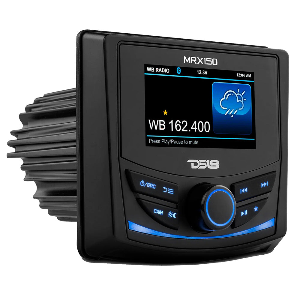 DS18 MRX150 2 Zone Marine Powersports Head Unit w3 Color TFT Display Bluetooth 4 x 40W MRX150