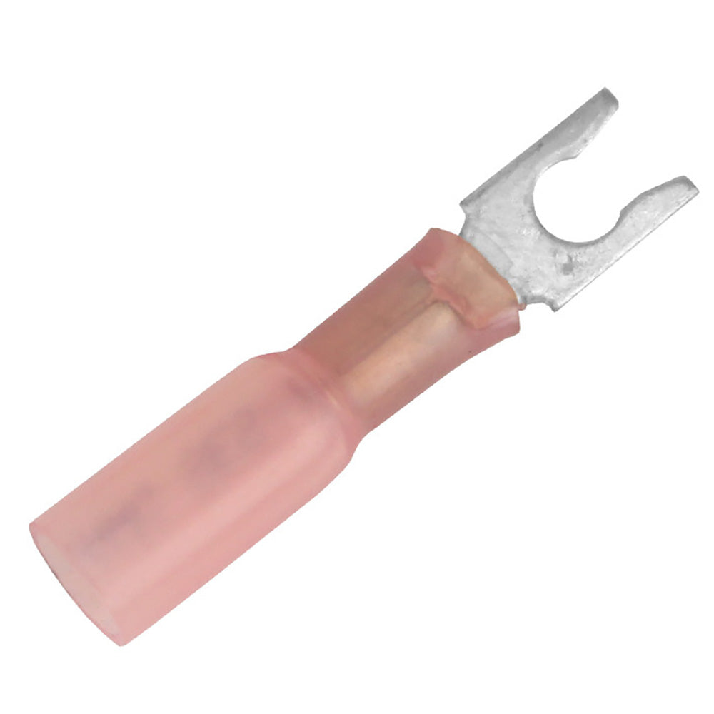 Pacer 2218 AWG Heat Shrink Spade Terminal 8 Stud Size 100 Pack TE188SLF100