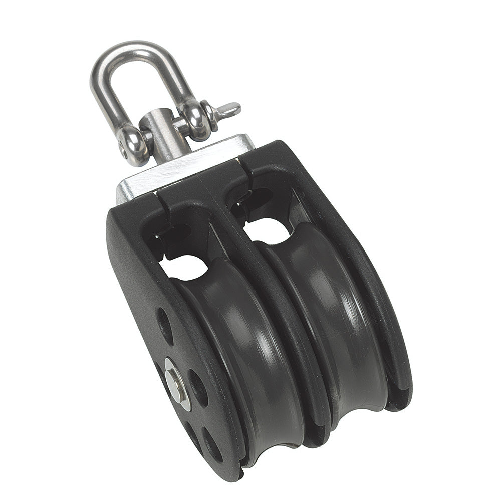 Barton Marine Size 3 45mm Plain Bearing Pulley Block Double wSwivel N03230