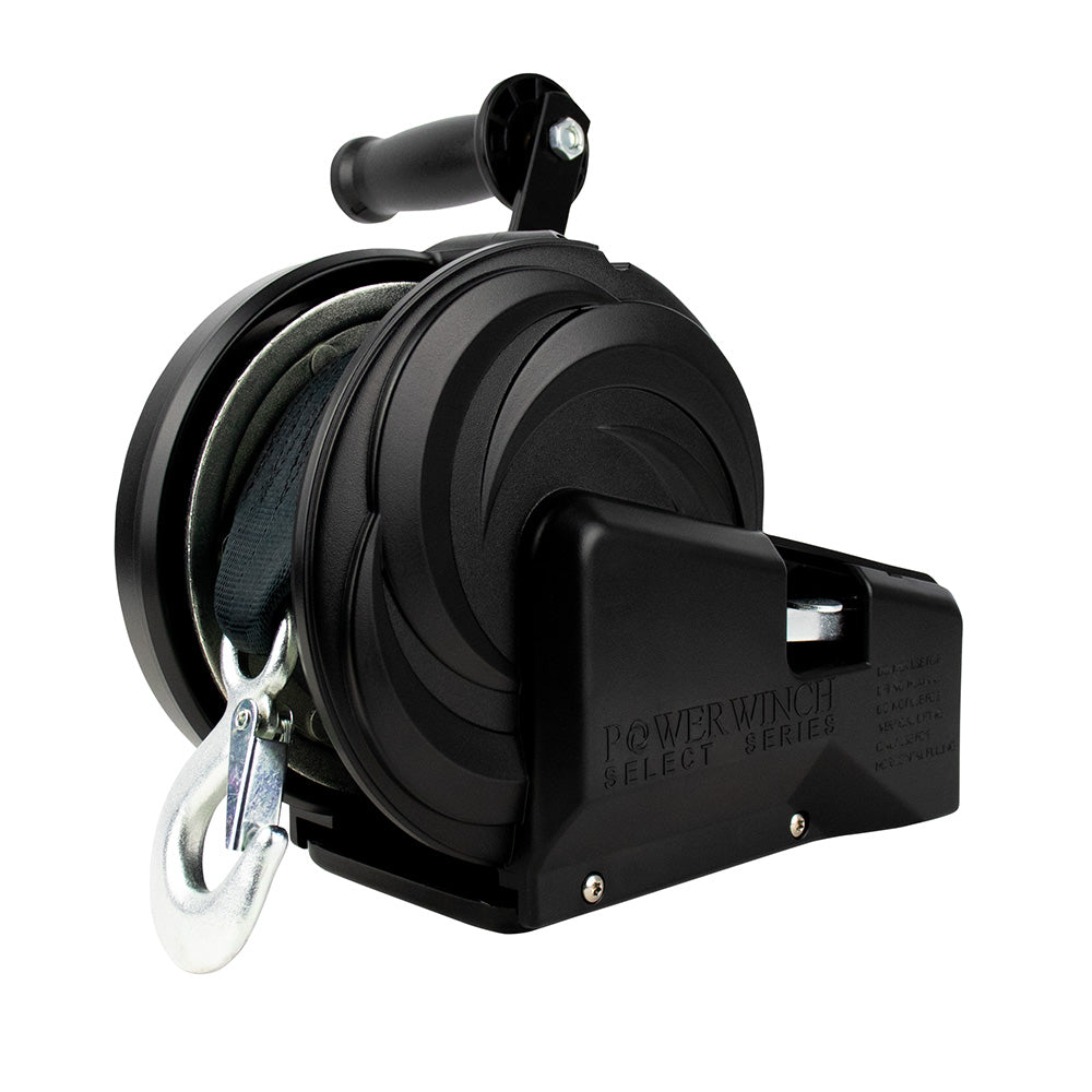 Powerwinch Select Series Winch 2500lb 2 Speed 8 Crank Arm  Carbon Black 21400W25008BR