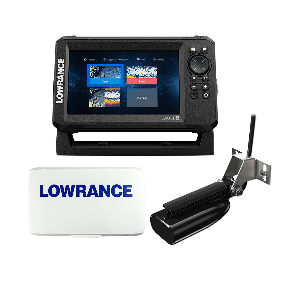 Lowrance Eagle 7 wSplitShot TM Transducer  Inland Charts  Suncover 00016658001