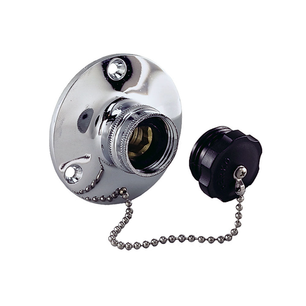Perko Water Inlet Fitting wPlug 0499DP0CHR