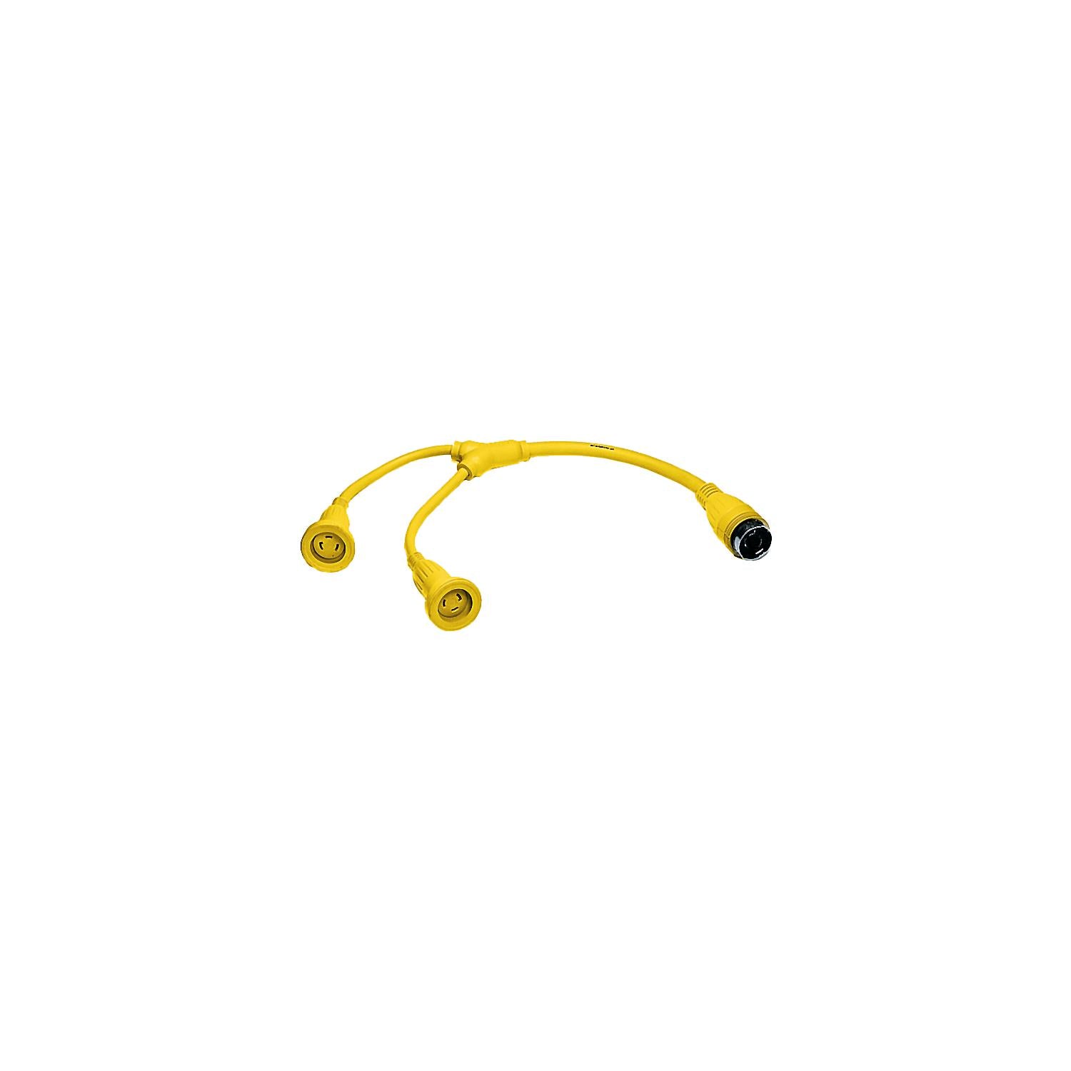 Hubbell Yellow "Y" Female to Male Adapter