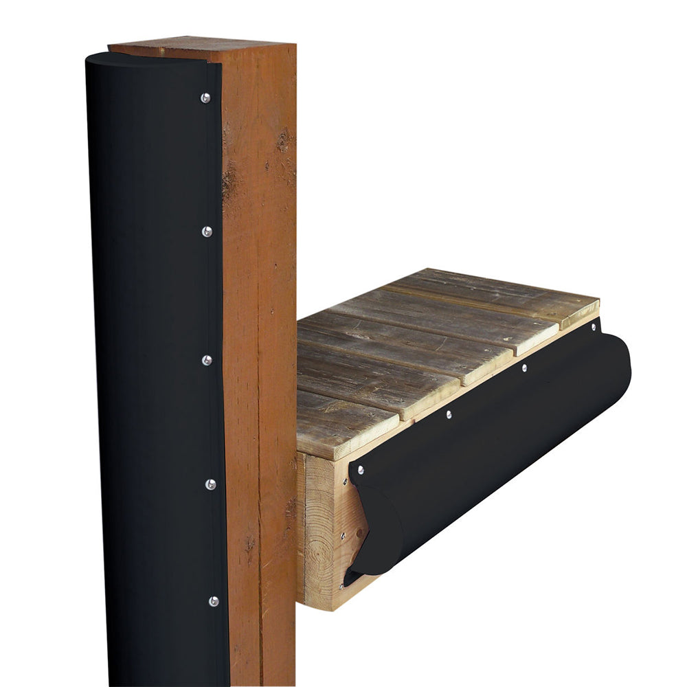 Dock Edge Piling Bumper  One End Capped  6  Black 1020BF