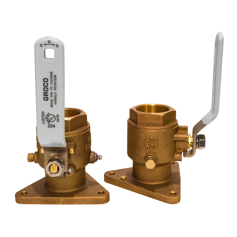 GROCO 114 Bronze TriFlanged Ball ValveSeacock FBV1250