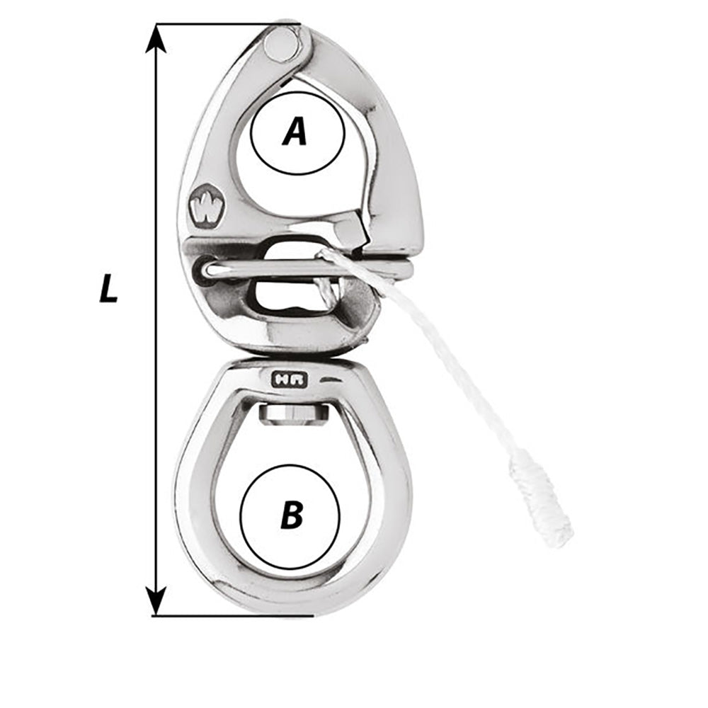 Wichard HR Quick Release Snap Shackle With Large Bail  90mm Length  33564 02774