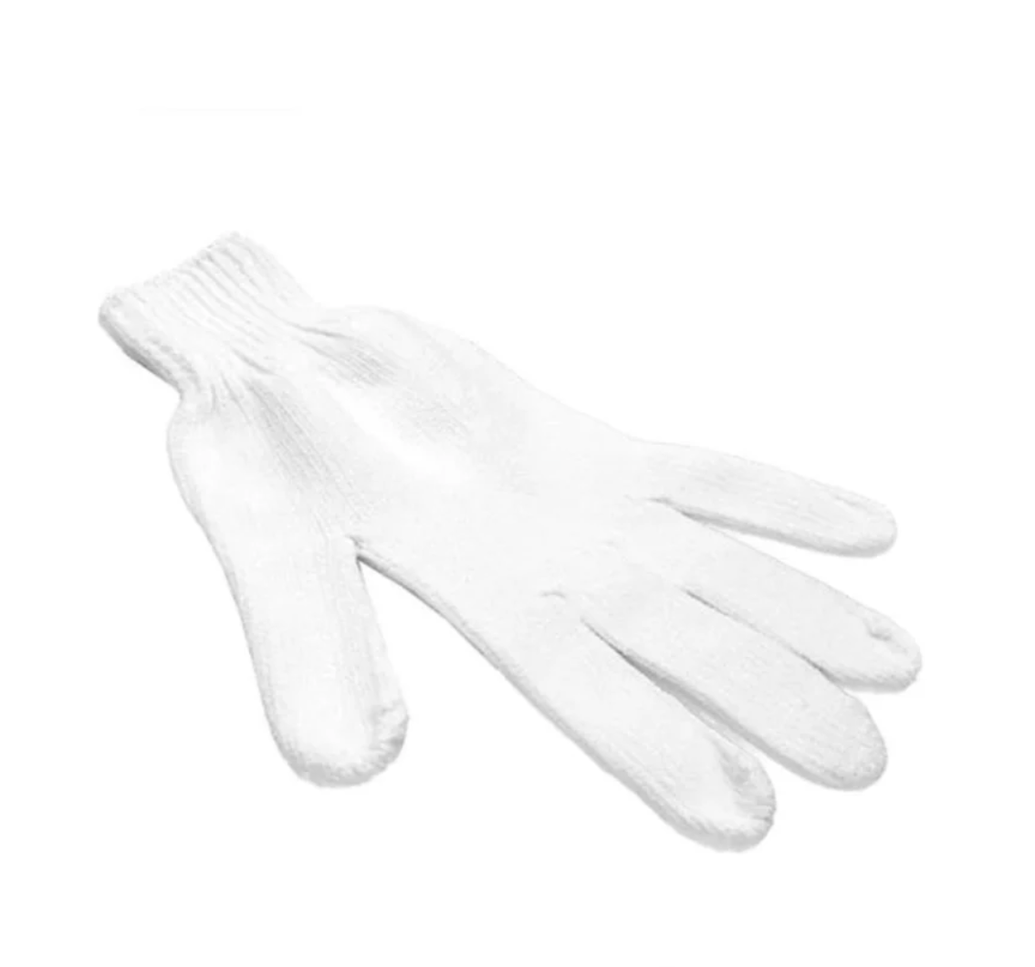 Microfiber Five Finger White Glove