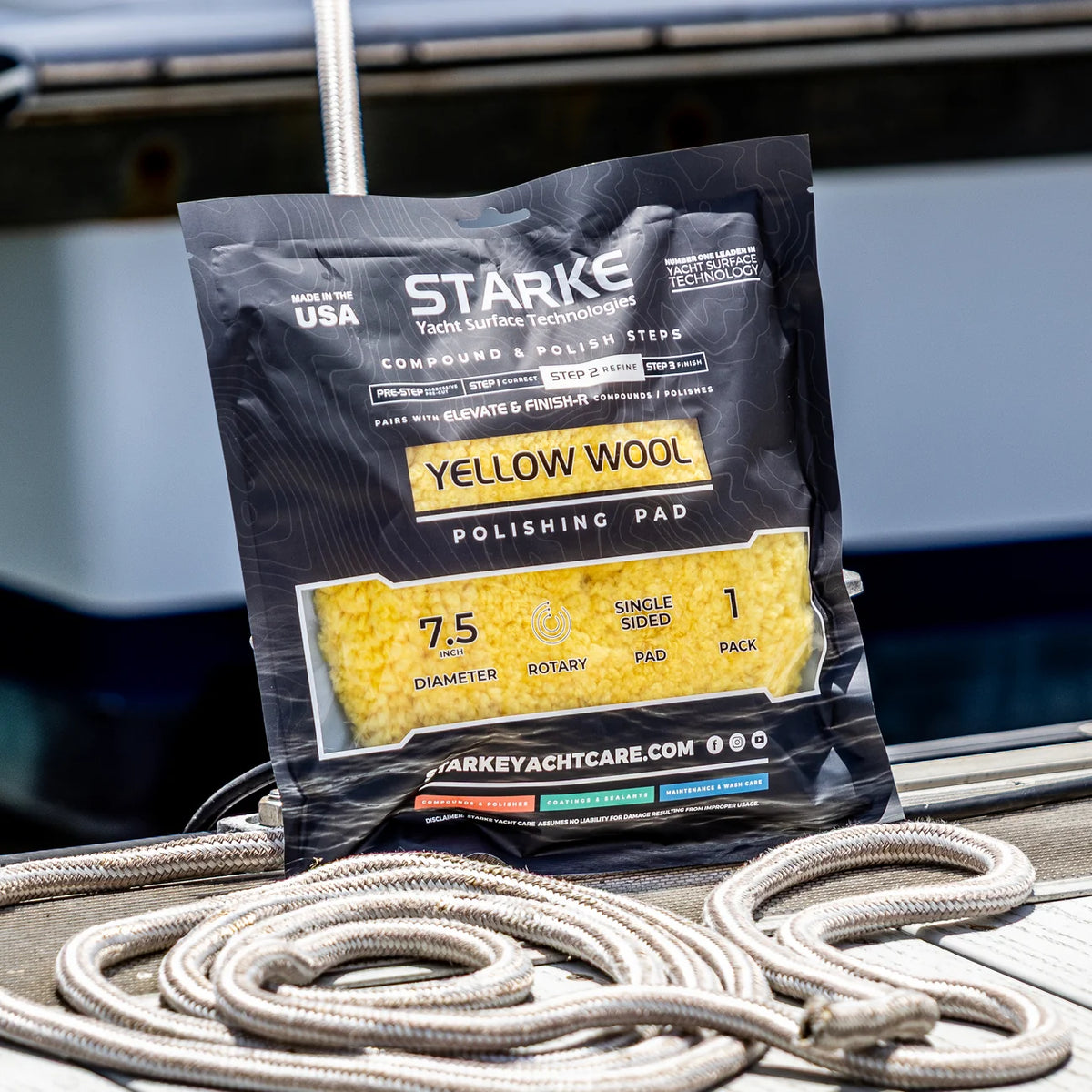 Starke Single Sided Step 2 Yellow Wool Polishing Pad